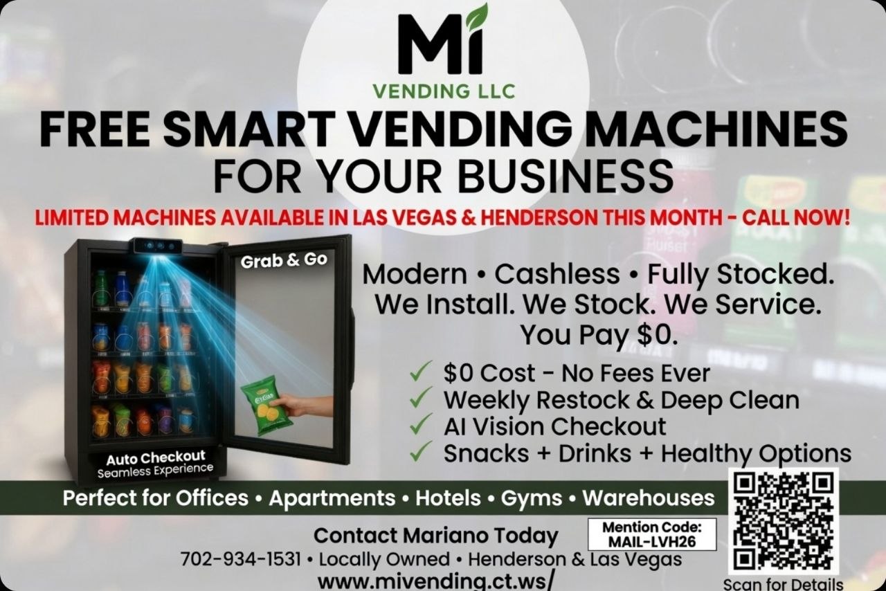 MI Vending smart snack and drink machine in Las Vegas